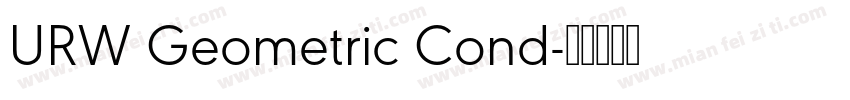 URW Geometric Cond字体转换